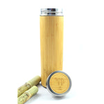 Load image into Gallery viewer, Bamboo tea much with strainer