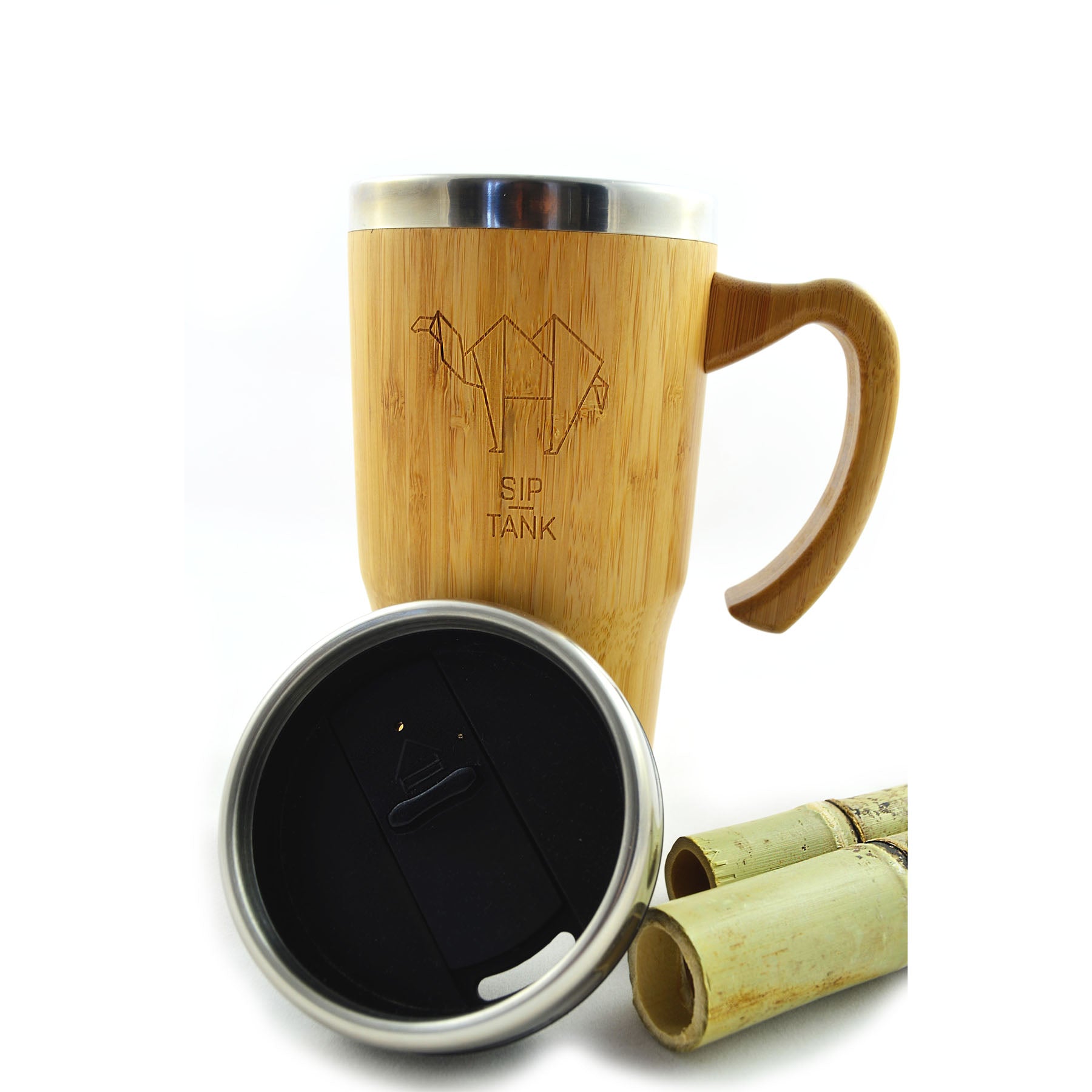 490 mL bamboo coffee mug